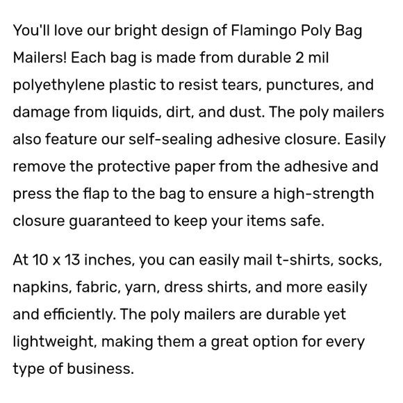 🌷3/15🌷 25 pack blue pink flamingo poly mailers - Picture 3 of 3